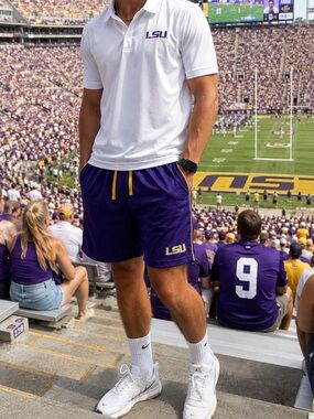 Colosseum LSU Tigers Purple Athletic Mesh Shorts Men’s Small Preppy Game Day